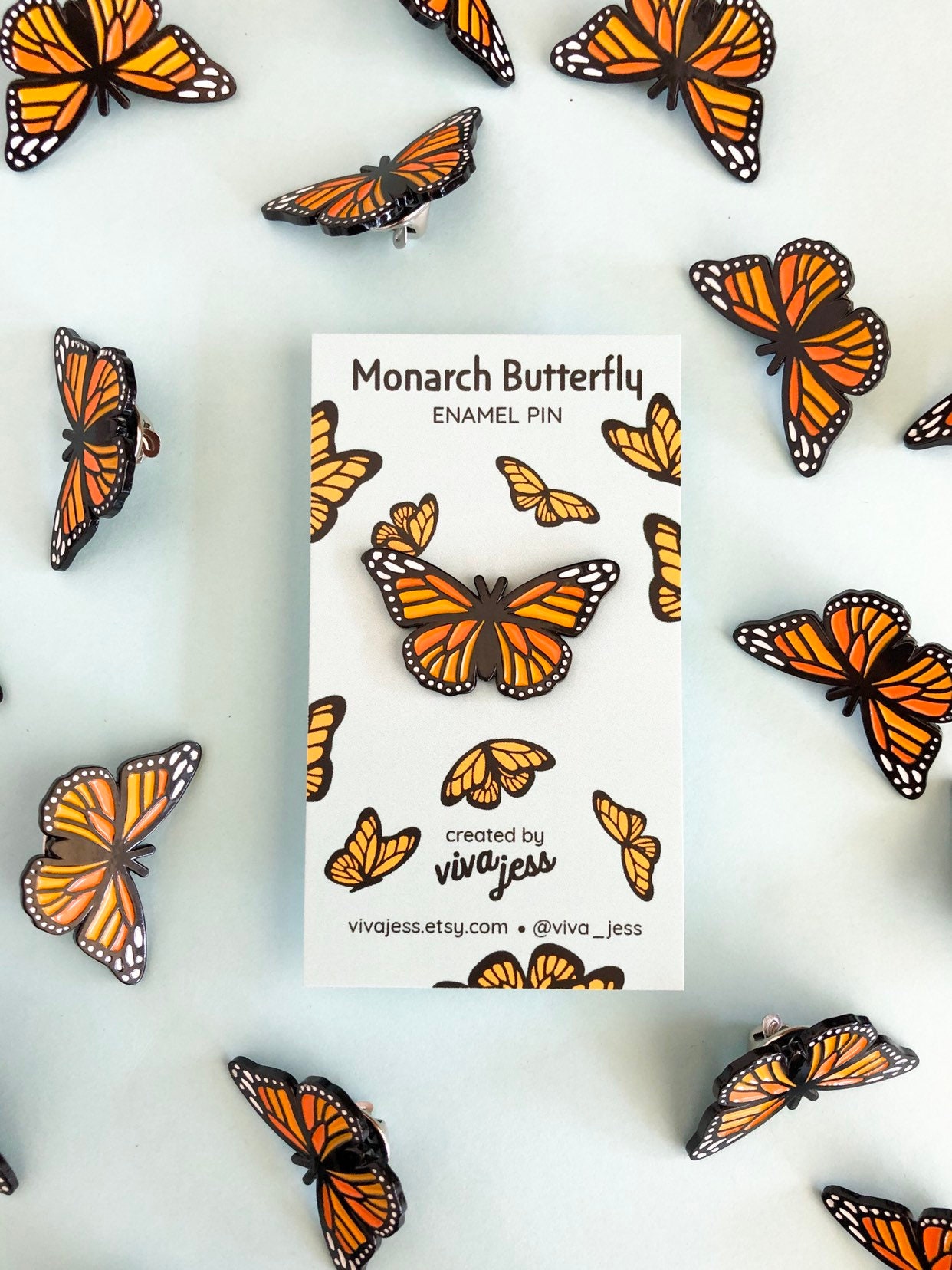 Constantly Evolving Monarch Butterfly Pins