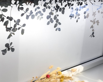 Window film motif branches. Creative privacy film. Frosted glass film opaque g431