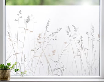 Printed window film privacy film "Wild Grasses" - motif g805