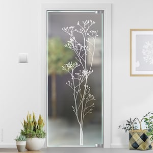 Film autocollant pour portes vitrées "Arbre". Optique de sablage de protection contre le passage g406