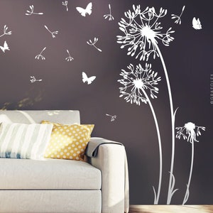 Wandtattoo Pusteblume Schmetterlinge Löwenzahn Wandsticker Wandaufkleber Wohnzimmer Schlafzimmer Kinderzimmer Wand Tattoo Sticker z312e Bild 1