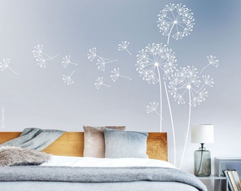 Adesivo da parete tarassaco con semi adesivo da parete fiore di tarassaco adesivo da parete adesivo da parete soggiorno camera da letto Z317b