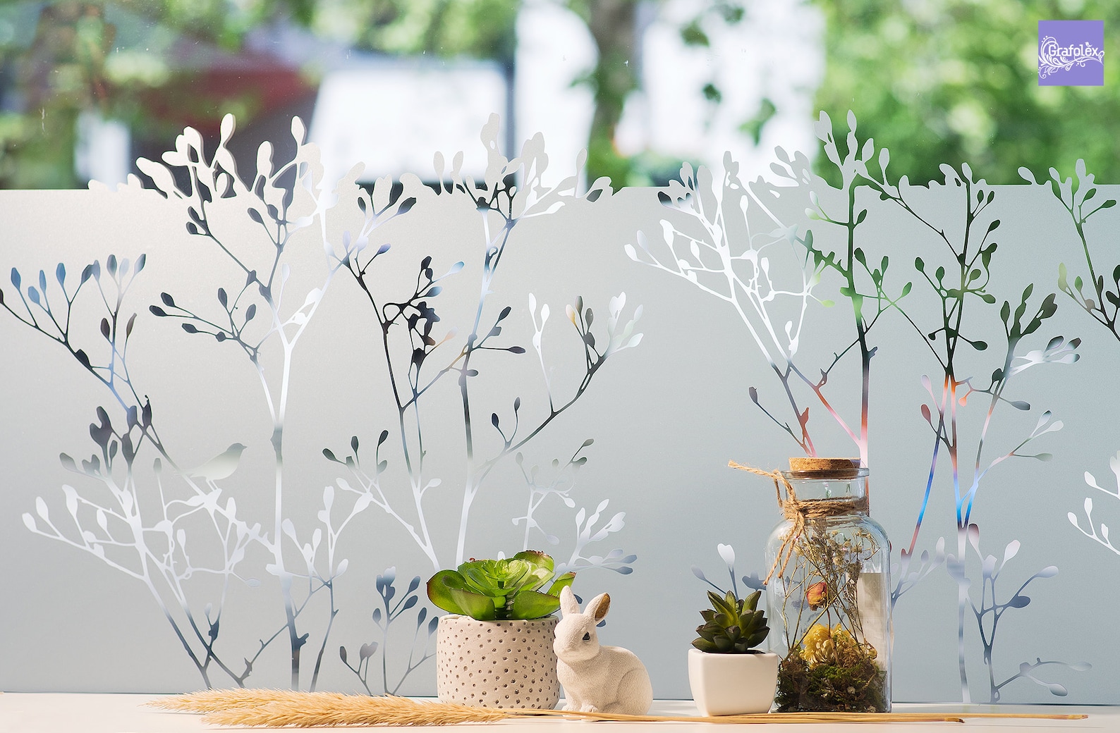 Gräser Äste Glasdekor Fenster Sichtschutz Folie Aufkleber Etsy.de