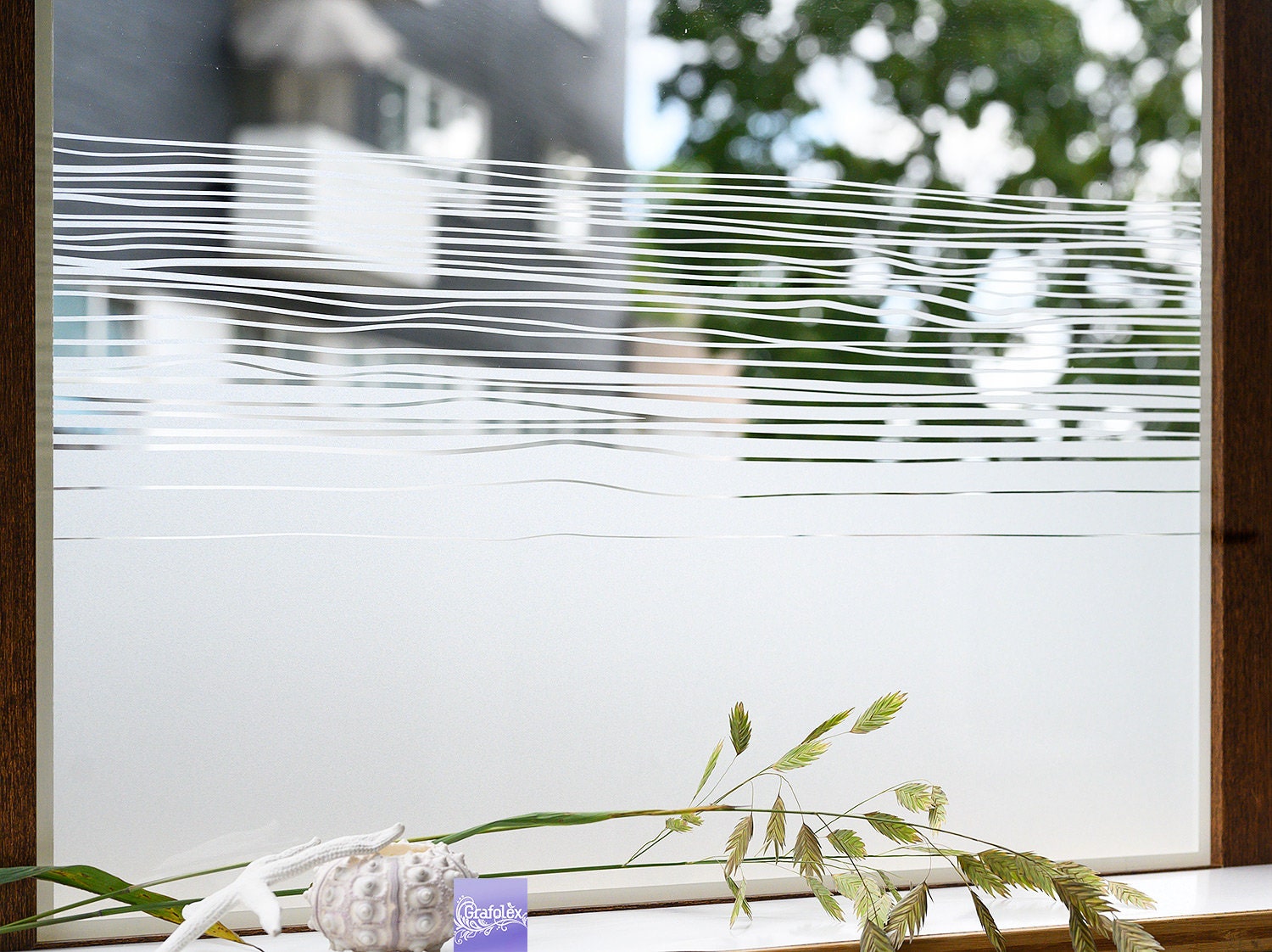 Fensterfolie Sichtschutz Folie selbstklebende Streifen blickdicht Aufkleber  Glasaufkleber für Wohnung und Büro Glastrennwände Glastür g702 - .de