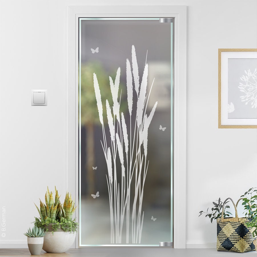 Gras Glasdekor Glastür Aufkleber Glastattoo für Tür Etsy