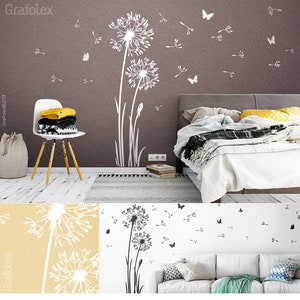 Wandtattoo Pusteblume Schmetterlinge Löwenzahn Wandsticker Wandaufkleber Wand Sticker Tattoo Aufkleber Dandelion Wall Decal Vinyl Decor w332 Bild 3