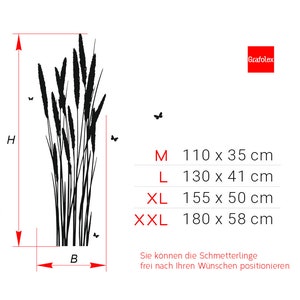 Grass reed stalks glass decor glass door film sticker for door window glass sticker sandblast look grasses g410 image 3