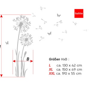 Löwenzahn Glasdekor Glastür Sandstrahloptik Aufkleber Glastattoo für Tür Fenster Schaufenster Pusteblume dandelion g332 zdjęcie 3