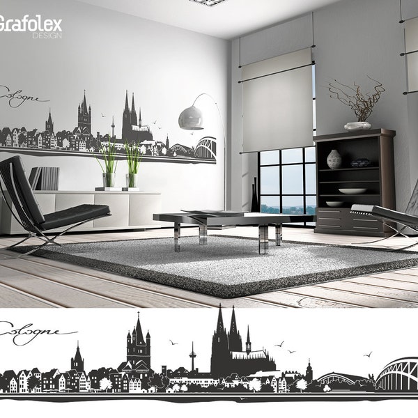 KÖLN COLOGNE wall tattoo wall sticker wall sticker skyline 4 sizes wall decoration sticker wall art motif W106