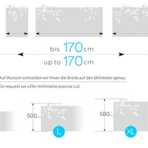 Película de privacidad. Película para ventanas creativa. Lámina para vidrio esmerilado con motivo de ramas y pájaros g421 imagen 5
