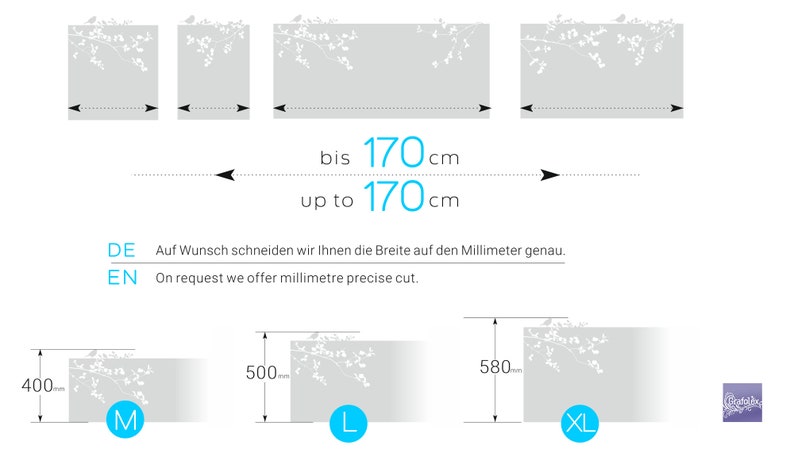 Sichtschutzfolie. Kreative Fensterfolie. Milchglasfolie mit Motiv Äste und Vogel g421 画像 5