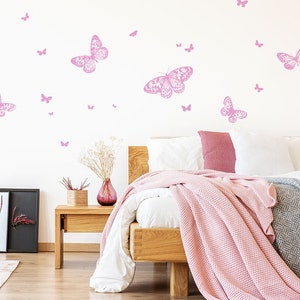 WANDTATTOO  Wand Aufkleber Schmetterlinge 18 Stück V07 Set Sticker redcollection 