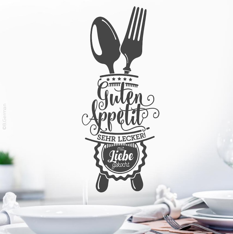 Wandtattoo Guten Appetit f r K che Esszimmer Cafe Etsy