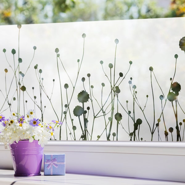 Fenster Sichtschutzfolie Sandstrahloptik Milchglasfolie Fensterfolie Naturmotiv g419