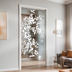 Film décoratif en verre de qualité supérieure. Film autocollant pour porte en verre. Film décoratif pour portes vitrées. "Branches". Motif G535