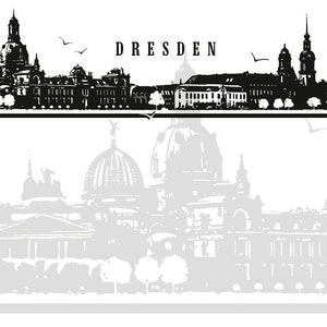 Wandtattoo Skyline Dresden Wandaufkleber Wandsticker Wanddeko Aufkleber Sticker 4 Größen Farbauswahl Motiv W114 Bild 4