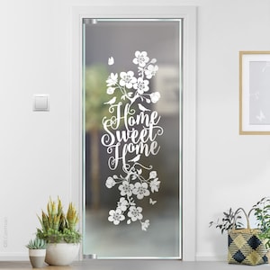 Film de porte en verre de décoration en verre Home Sweet Home GS18