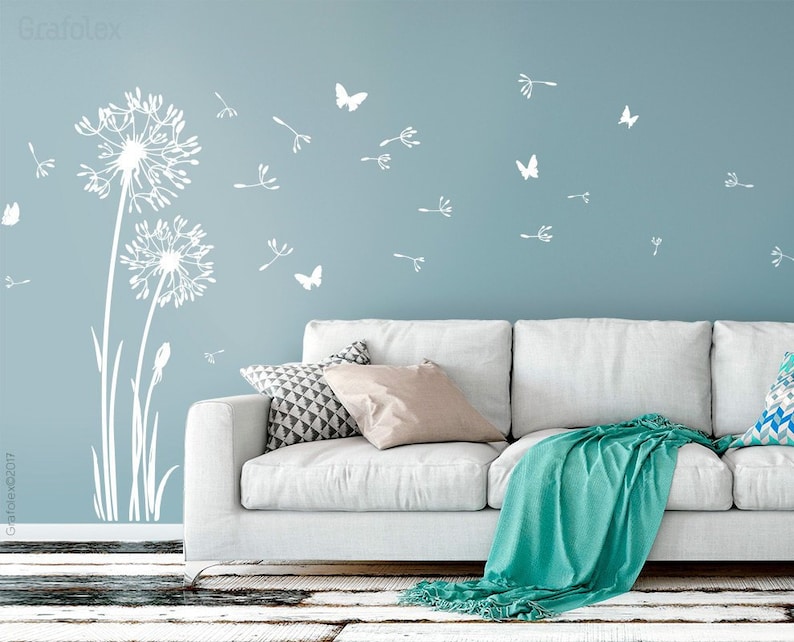 Wandtattoo Pusteblume Schmetterlinge Löwenzahn Wandsticker Wandaufkleber Wand Sticker Tattoo Aufkleber Dandelion Wall Decal Vinyl Decor w332 Bild 2