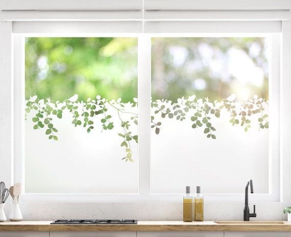 Privacy Film With Branches Motif. Creative Window Film. Frosted Glass Film Opaque G431a Etsy UK