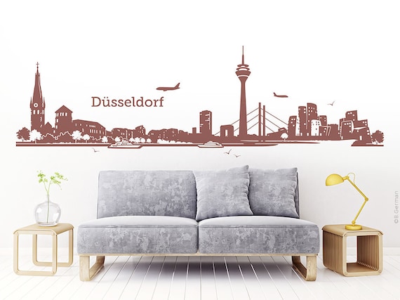 Wall Tattoo Skyline Dusseldorf Wall Etsy Wall - Wall Sticker 5 Sizes Sticker Tattoo W122 Choices Color Sticker