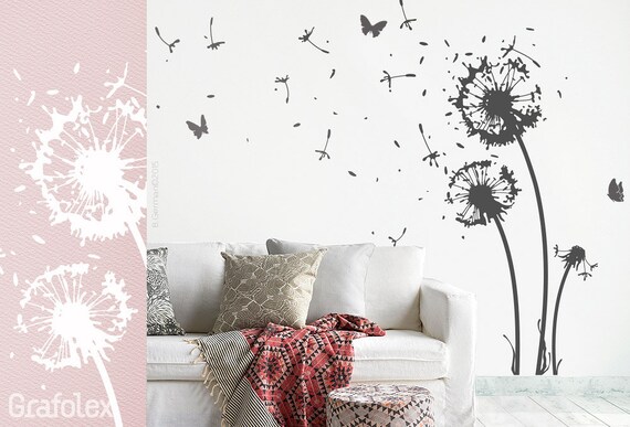 Naklejki Scienne I Fototapety Wandtattoo Pusteblume Wandsticker Aufkleber Lowenzahn Blume Wohnzimmer Z311 Dom I Meble Dekoracje Naklejki Scienne I Fototapety