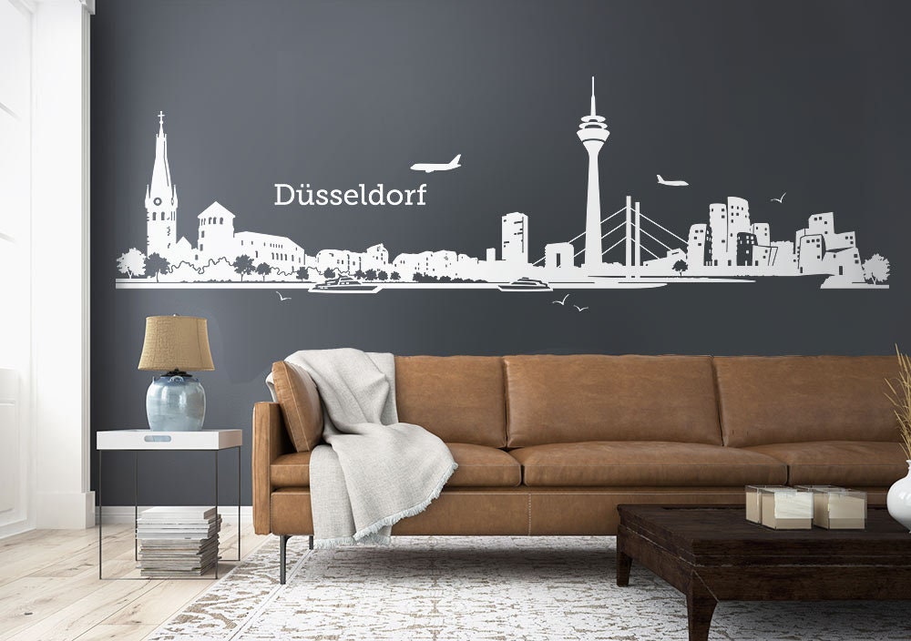 Wall Tattoo Skyline Düsseldorf City Panorama Silhouette Wall Sticker Wall  Sticker Wall Tattoo Sticker W122b - Etsy Norway