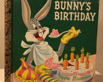 1960 Bugs Bunny S Birthday Surprise Illustrated Book Etsy