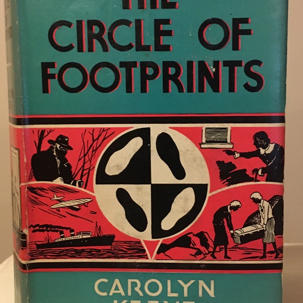 Dana Girls - The Circle of Footprints by Carolyn Keene - Nancy Drew, Early Purple Binding