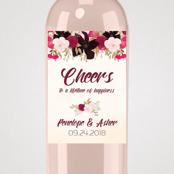 Wine Bottle Label Design Template 3