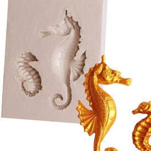 Sea Horse silicone mold fondant, mold, cake decorating, chocolate, gum paste mold