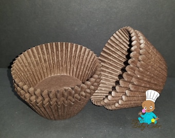 Bulk 1000 Qty - 2 x 1-3/8 - "Slightly Taller Than Standard Size" Brown Grease Proof Liners, Swedish Paper, Dessert Bar, Cupcake Liners