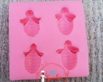 3-D Bumble bee mold, Bumblebee, Bumble-bee mold, Bee mold, Honey Bee, Honey Bee Mold, Insect Mold, Anthropod, chocolate, gum paste mold