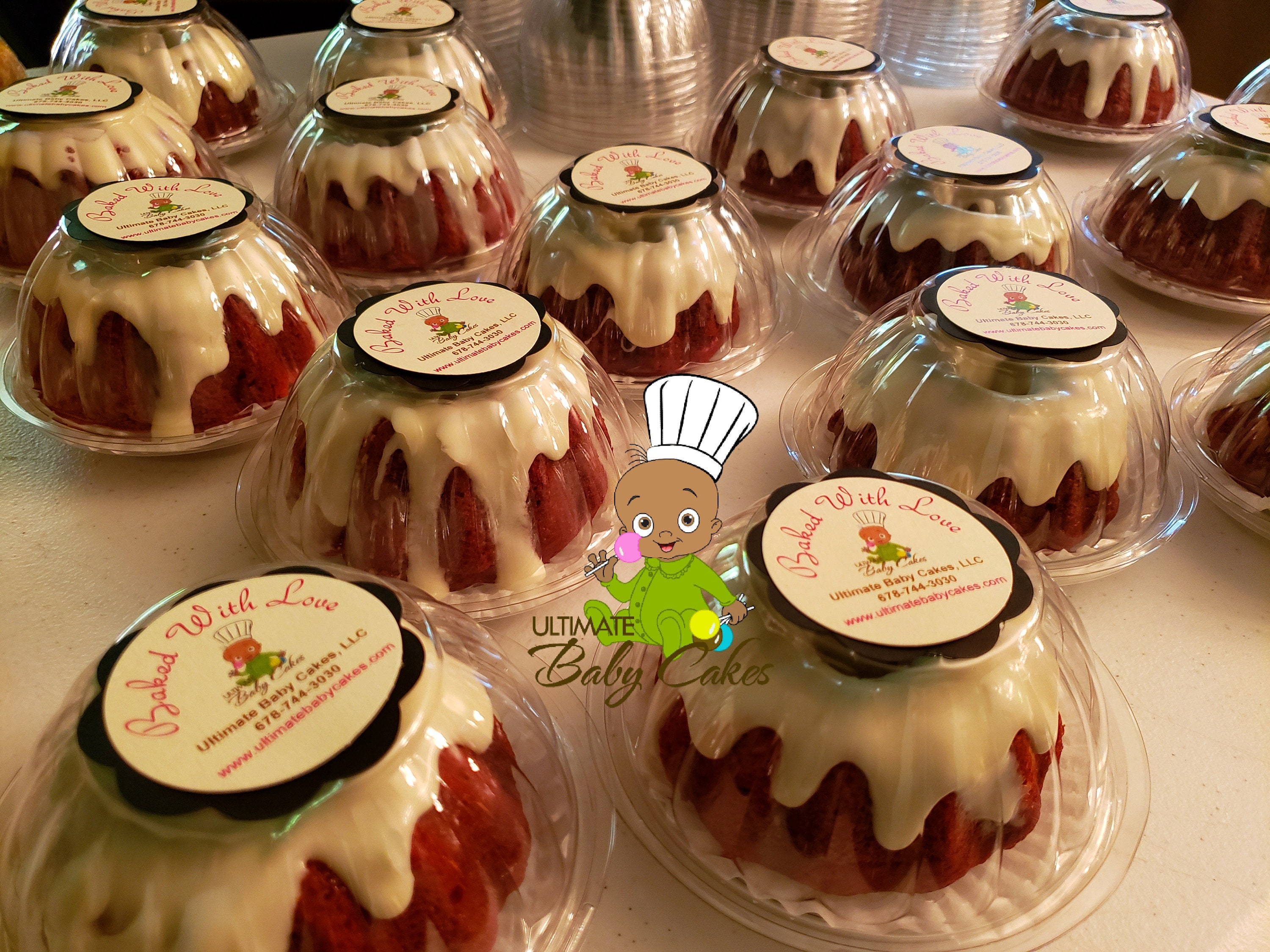 100 Ct Domed Mini Bundt Cake Container Mini Bundt Container Etsy