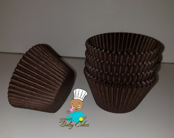 Bulk 1000 Qty - 2 x 1-3/4 - 'Taller Than Standard Size' - Med Size - Brown Grease Proof Liners, Swedish Paper, Dessert Bar, Cupcake Liners