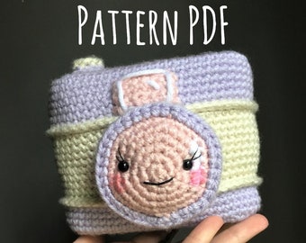 Amigurumi Kawaii Vintage Style Camera Crochet Pattern PDF Download