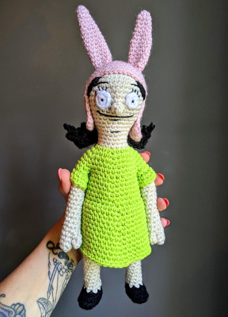 Amigurumi Bobs Burgers Inspired Louise Belcher Doll Crochet Pattern for Intermediate Crocheters PDF Download image 2