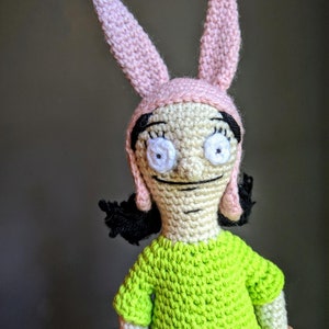 Amigurumi Bobs Burgers Inspired Louise Belcher Doll Crochet Pattern for Intermediate Crocheters PDF Download image 3