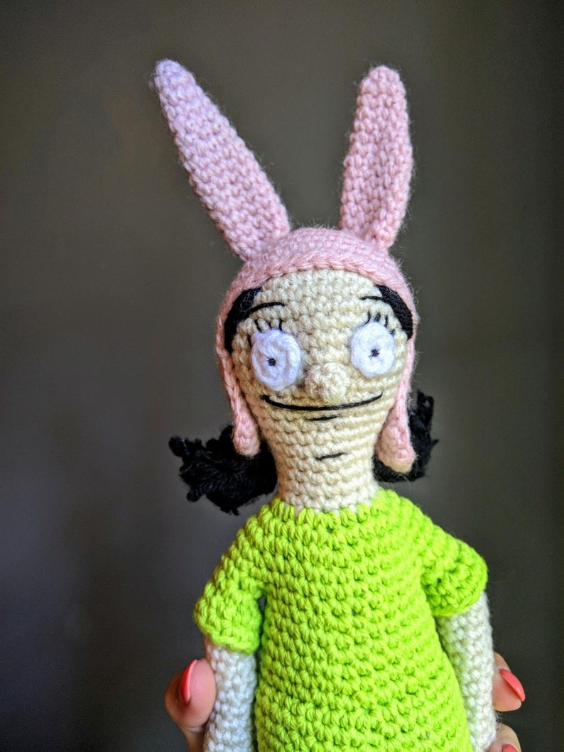 Amigurumi Bobs Burgers Inspired Louise Belcher Doll Crochet Pattern for Intermediate Crocheters PDF Download image 3