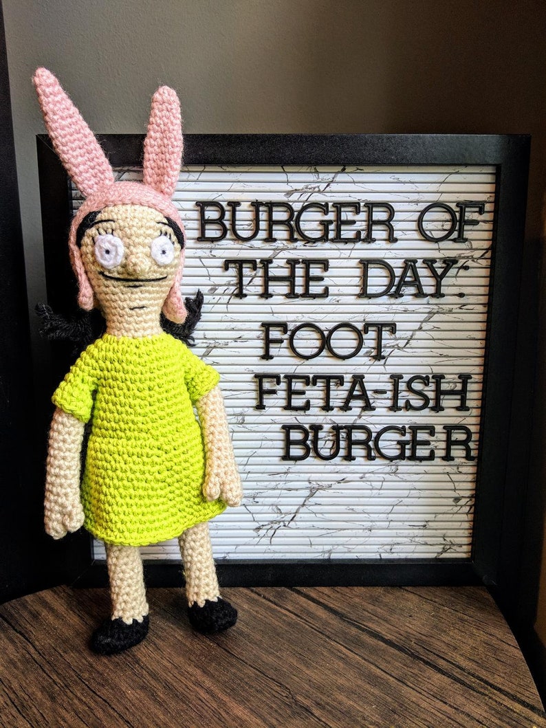 Amigurumi Bobs Burgers Inspired Louise Belcher Doll Crochet Pattern for Intermediate Crocheters PDF Download image 6