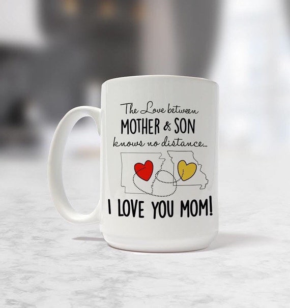 Mother Son Coffee Mug, Long Distance, A Love Between a Mother and