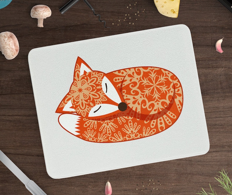 MugFirm Sleeping Fox Cutting Board