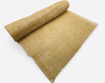 Tela rústica de yute: Tela de arpillera duradera para decoración DIY.
