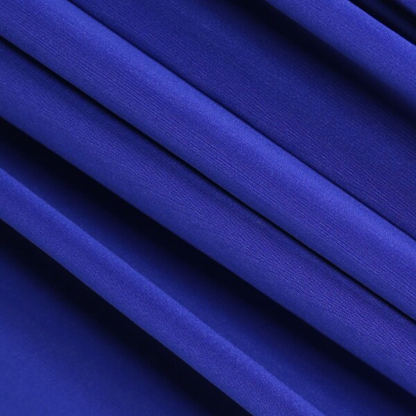 FabricLA |  ITY Polyester Spandex Knit Fabric | Sold by the Yard | 2 Way Stretch | Designer Fashion | Dresses, Blouses, Skirts | Royal Blue