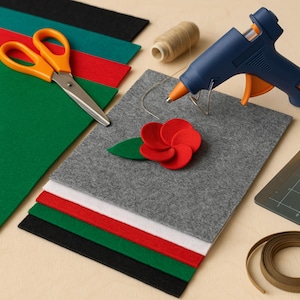 3.2mm Thick Acrylic Felt Sheets – 12&quot; x 18&quot; Multi-Color or Single Color Options