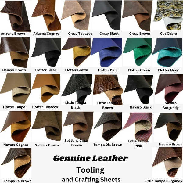 Genuine Leather | Tooling and Crafting Sheets | Heavy Duty Full Grain Cowhide Leathers