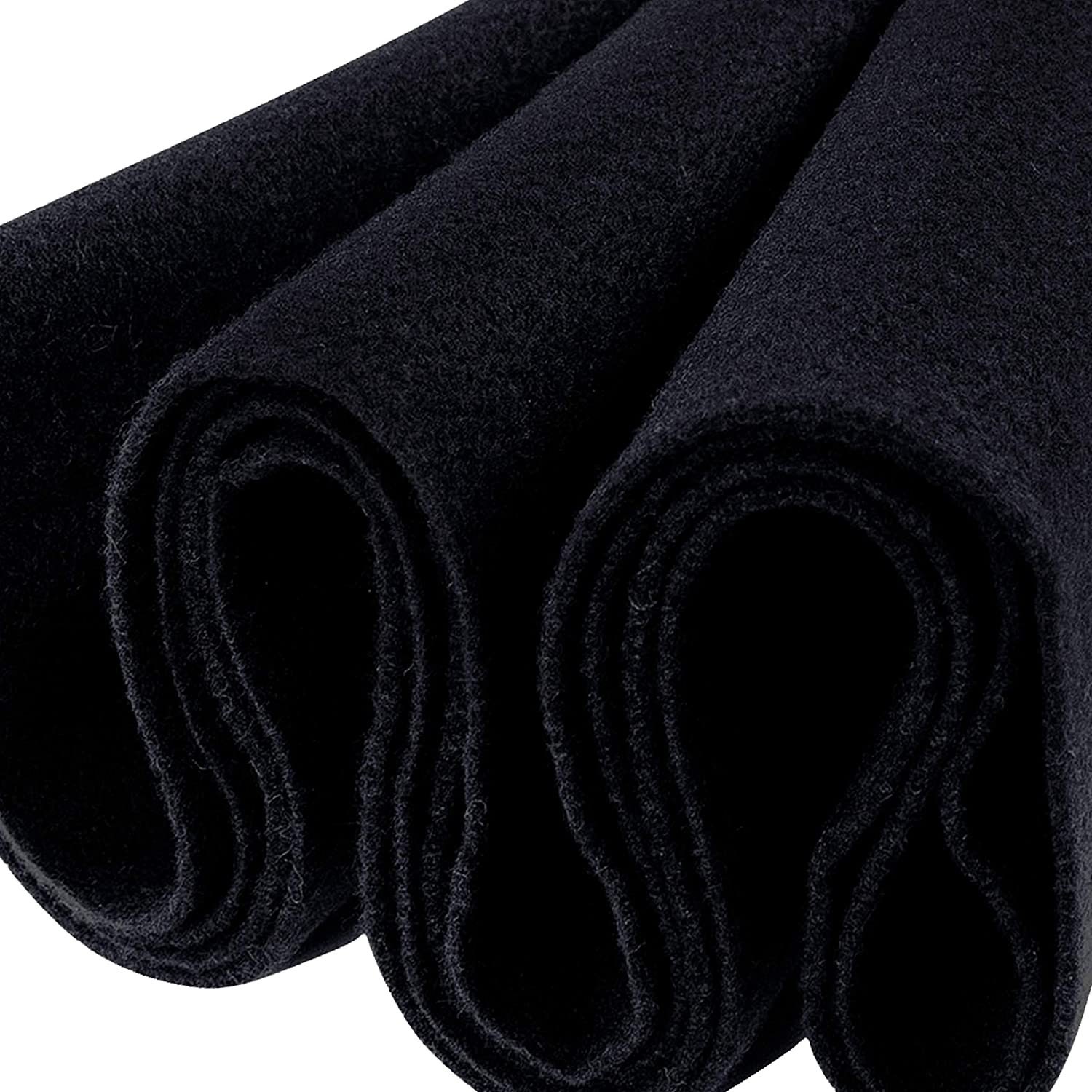 Buy Black Acrylic Wholesale Felt Fabric 1.6mm Thick