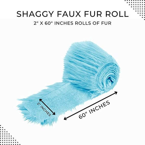 FabricLA Shaggy Faux Fur Roll - Acrylic Fabric 4 X 60 Inches Trim Fur Rolls  - Artificial Fur Material - Use Faux Fur Piece for Crafts DIY Hobby Costume  Design Decoration - Pastel Patch 4X60 Pastel Patch