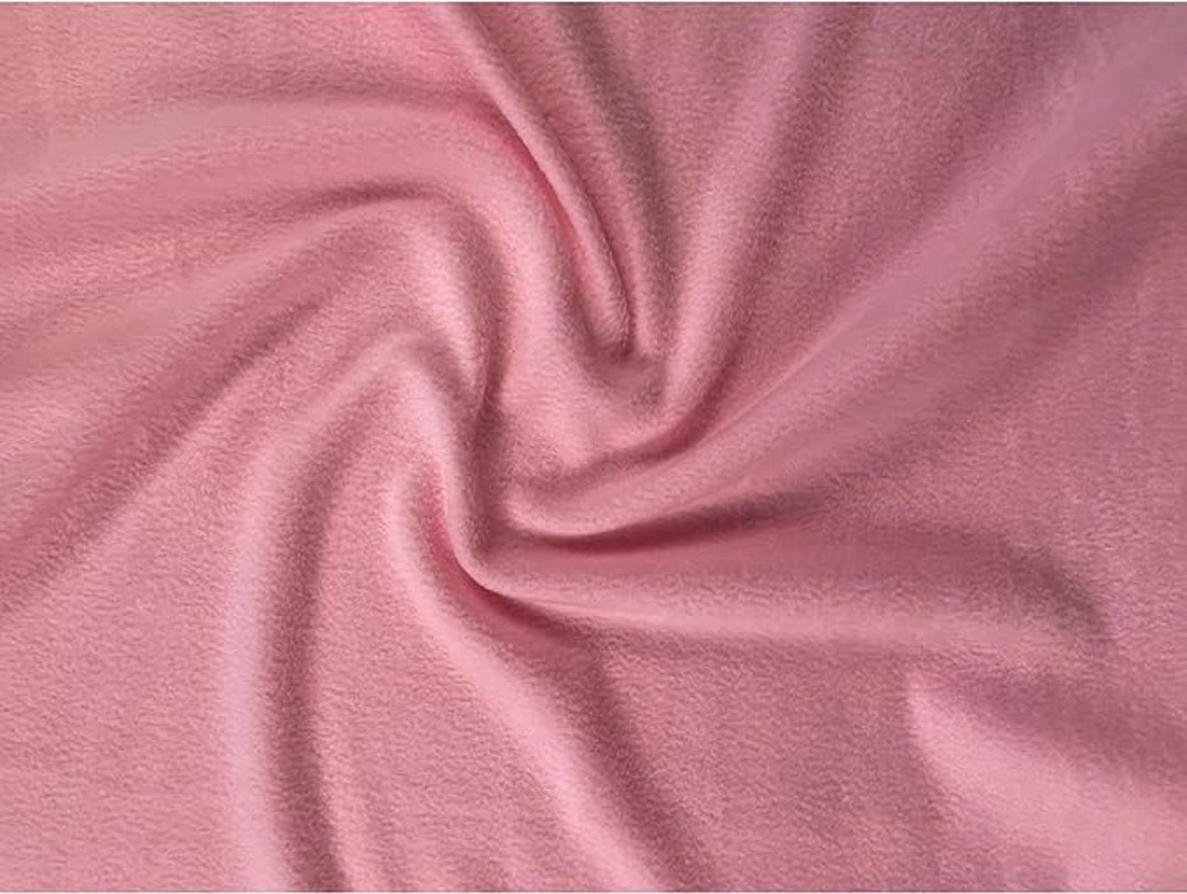 Fabricla Solid Polar Fleece Fabric Sold by the Yard Medium Soft Weight Blanket Supply, DIY