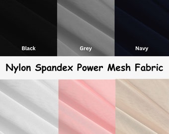 FabricLA Power Mesh Fabric | 4-Way Stretch Lightweight Sheer Power Mesh | Nylon Spandex Fabric | 60" inch Wide