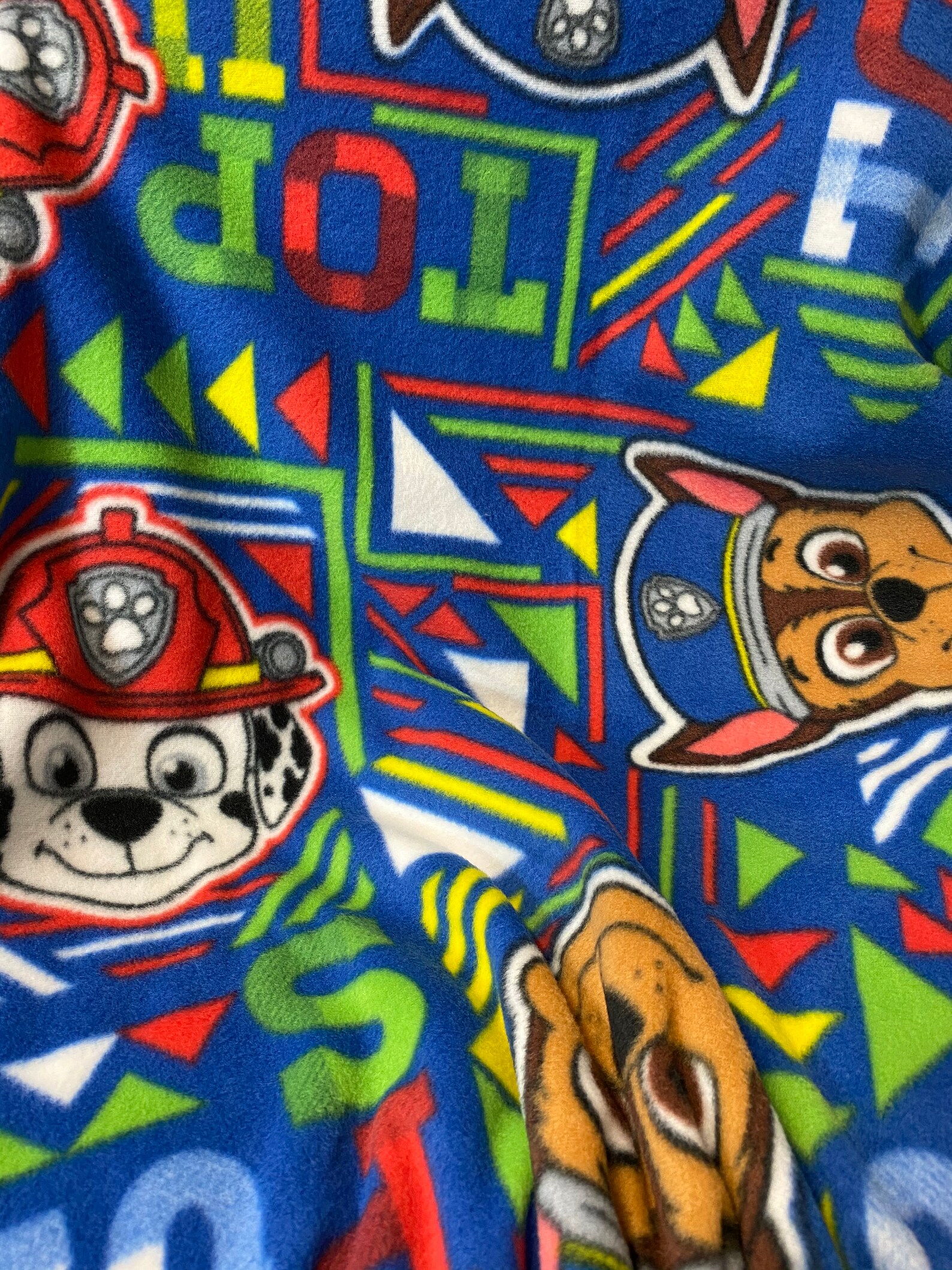 FabricLA Soft Fleece Fabric by the Yard Paw Patrol 2 Yards Etsy